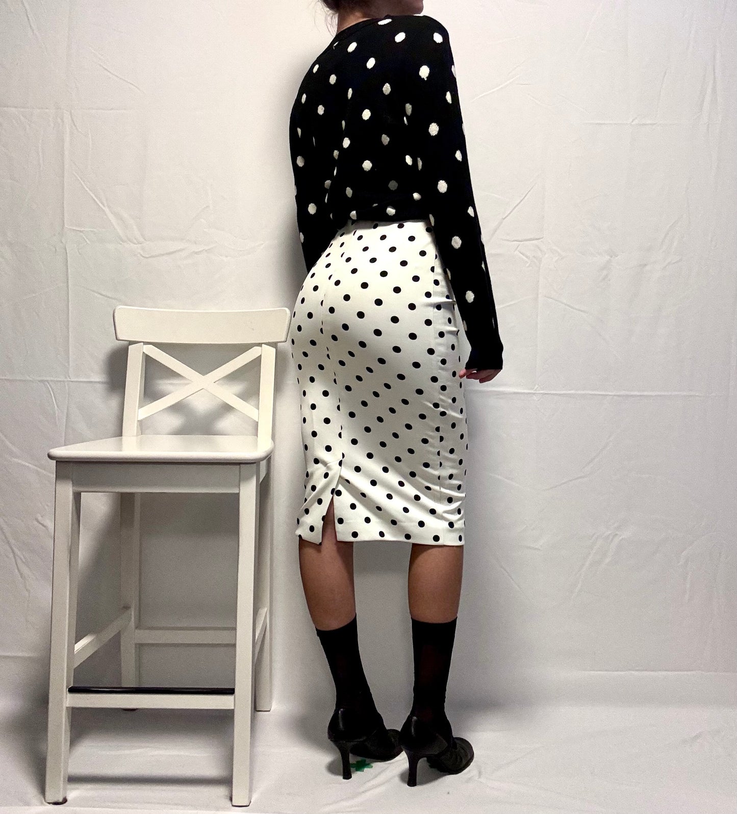 Polka Dot Midi skirt