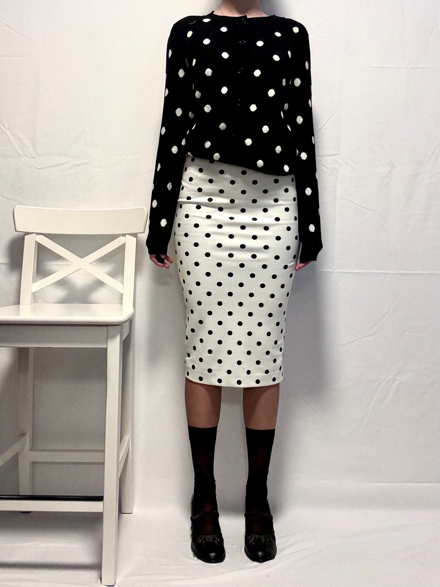 Polka Dot Midi skirt