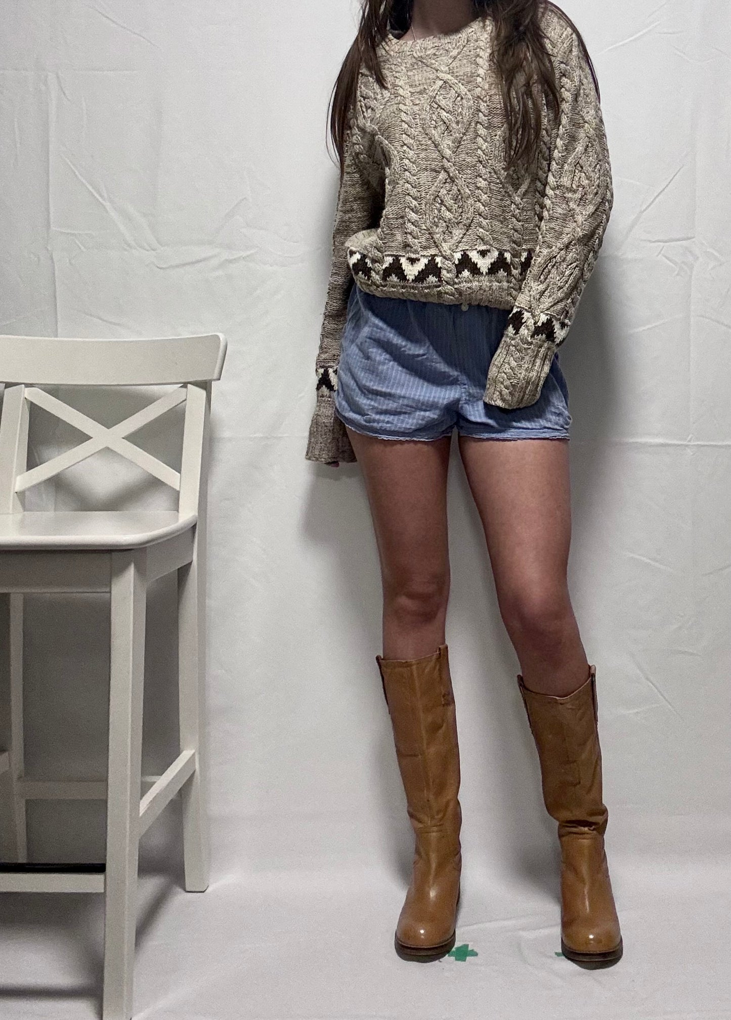 Polo Cable Knit Sweater